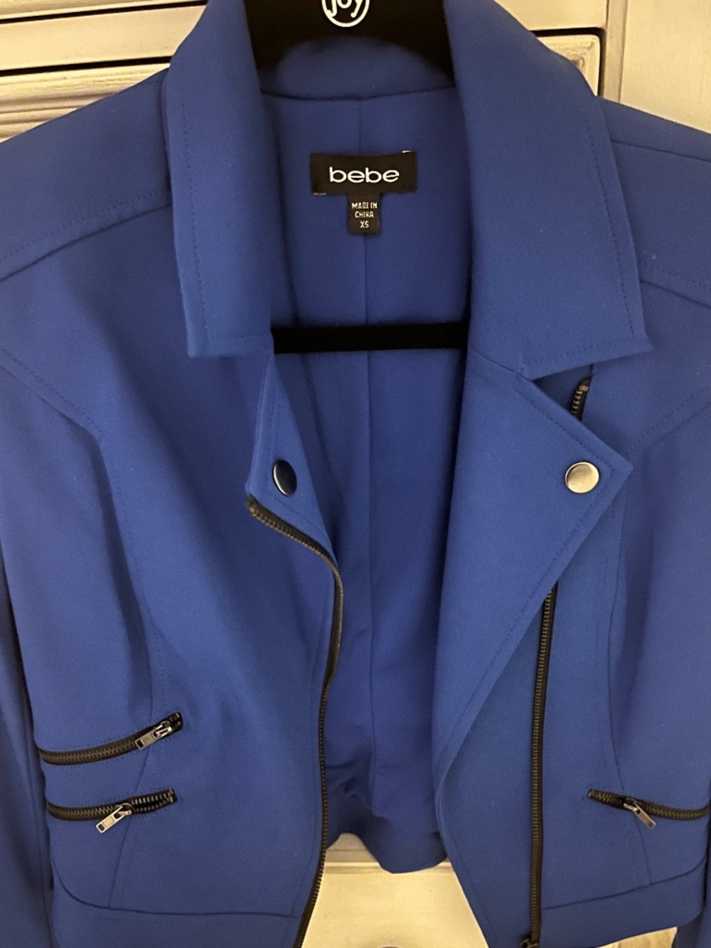 bebe Blue bomber jacket - XS.